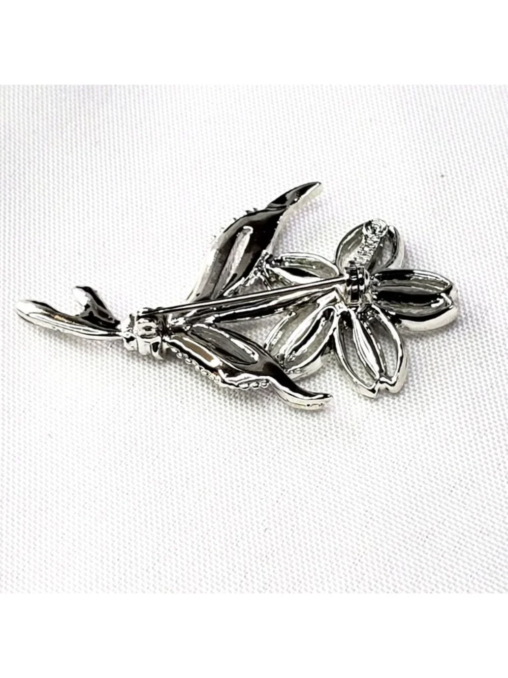 Silver-Tone Flower Brooch 1967 
